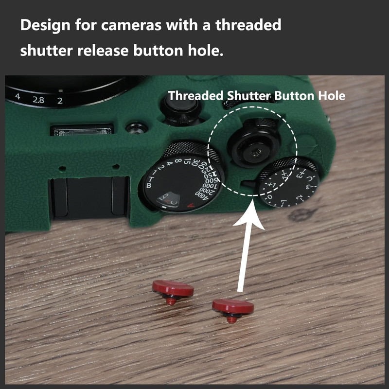 5 Pack Shutter Release Button,Pure Copper Concave Surface Camera Button
