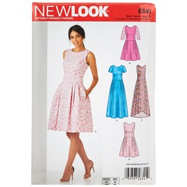 New Look Sewing Pattern 6341: Misses' Dress in Three Lengths, Size A, Paper, Multi-Coloured, A (6-8-10-12-14-16-18)