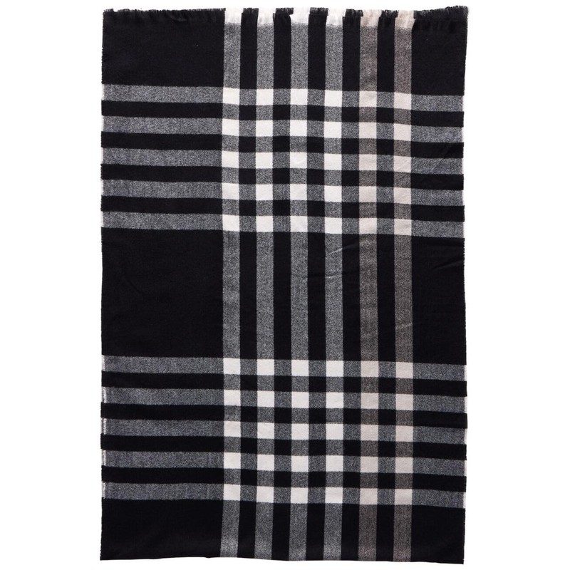 Street One Women's Checked Scarf, black
