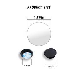 2PCs Automotive Rearview Mirror Blind Spot Mirror, Adjustable HD Round Mirrors, Frameless Wide Angle Convex Mirrors, Automotive Side Rearview Assistance (Round)