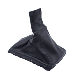 SHLPDFM Gear Stick Gaiter + Handbrake Gaiter Genuine Leather Black for Vauxhall Astra H 2004-2010