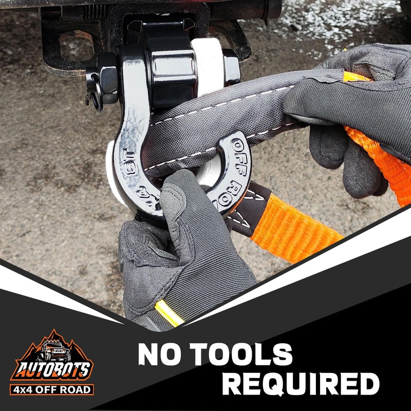 AUTOBOTS Tigertooth D Ring Shackles 45,000lb Break Strength, 3/4”Shackle D