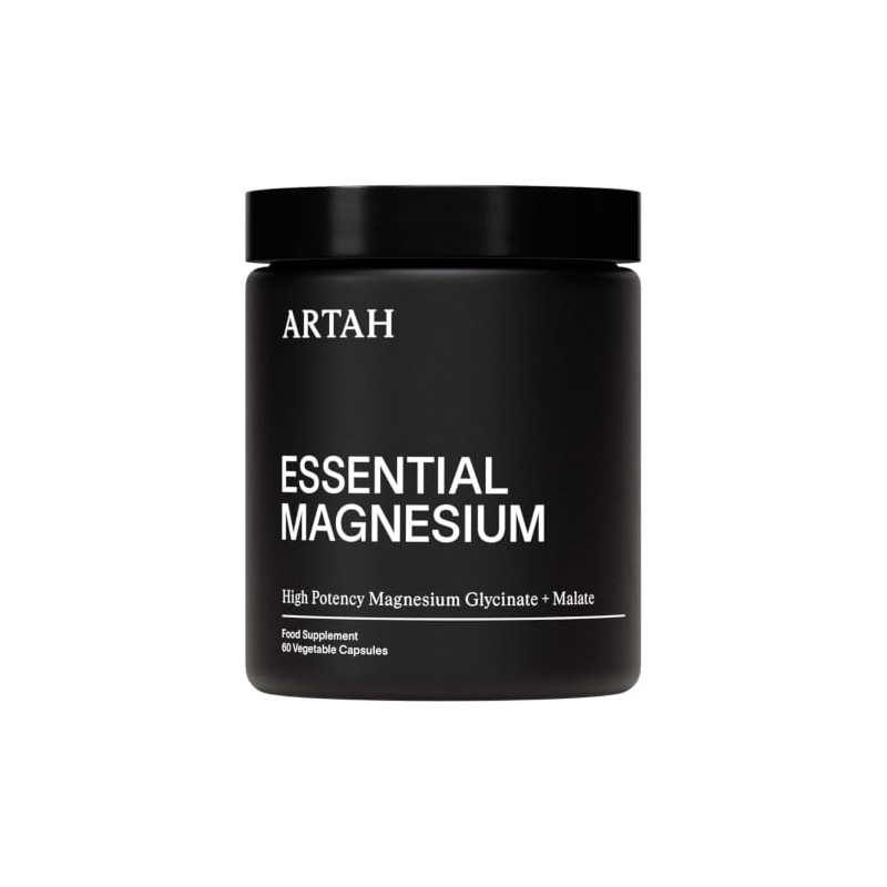 ARTAH Magnesium Glycinate & Malate Capsules, Unflavoured, 60 Count