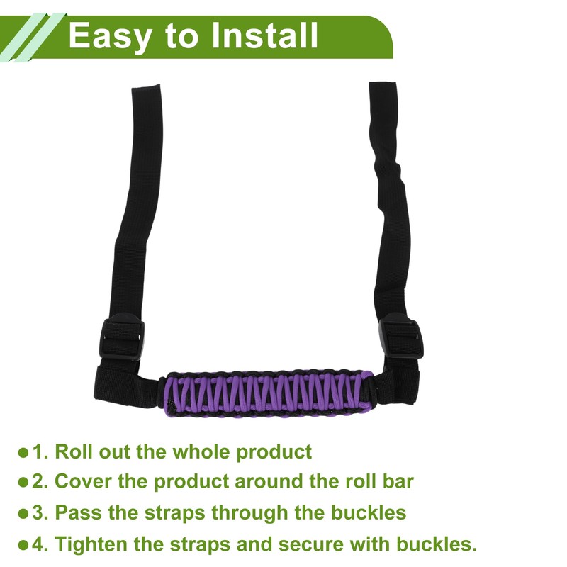 X AUTOHAUX Roll Bar Grab Handles for Jeep Wrangler 2024-2025