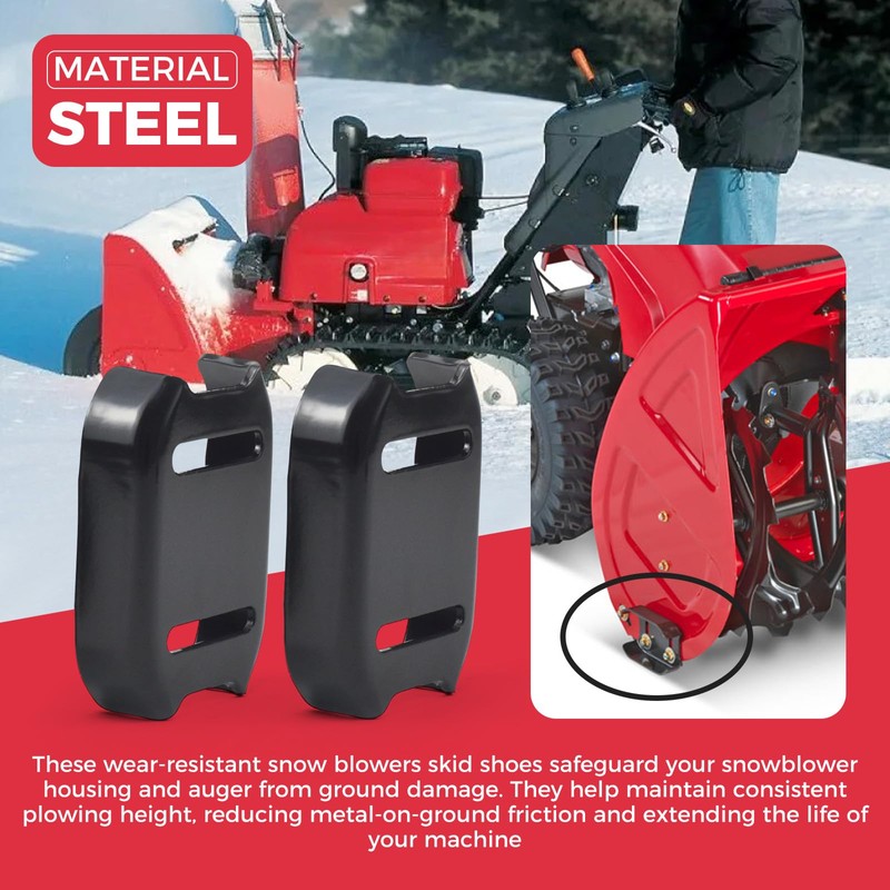 Fippeddly 2 Pcs Snowblower Skid Plates Skid Shoe 76153-v41-000, for