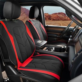 yotruth Seat Covers for 2009-2025 Dodge Ram 1500 2500 3500 Crew & Quad Cab Bighorn/Laramie/Tradesman/Rebel/Limited/SLT/Lonestar with Waterproof Faux Leather