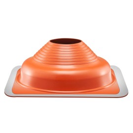 2pcs Flexible Silicone Roofing Jack Pipe Flashing High Temp -101 Exhaust Pipes for Roof Fits Pipe OD 6-1/4\" 11-3/4\"Material: Silicone + Aluminum, Shape: Square