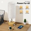 KPQ Bedside Lamp Touch Control Table Lamp with USB A+C