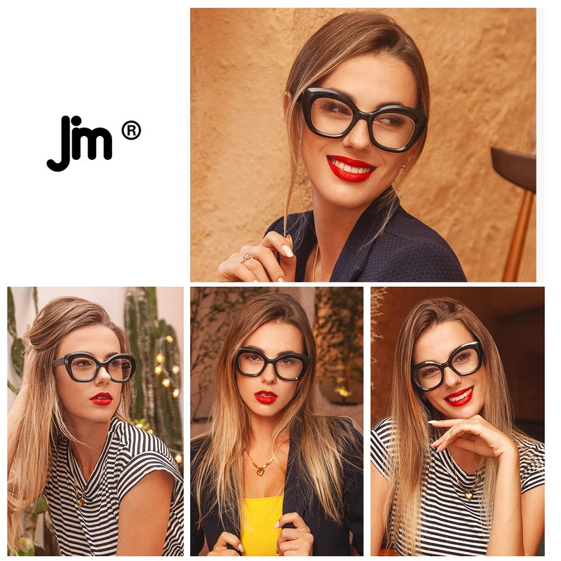 JM 2-Pack Cat-Eye Bifocal Lesebrille für Frauen, Blaues Licht Blocking