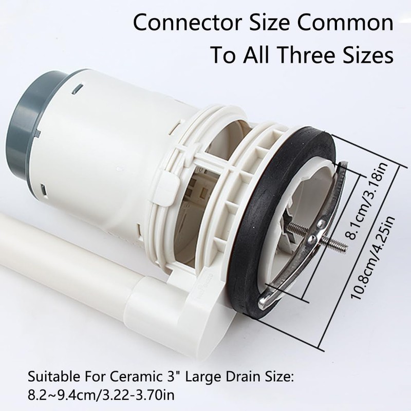 Toilet Dual Flush Valve Replacement Valve Kit Assembly for One