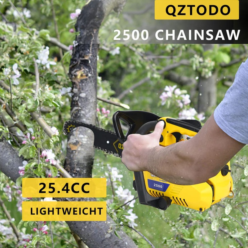QZTODO Top-Handle-Chainsaw-Gas-Powered - 12 Inch Chain Saws, Portable Little Saw