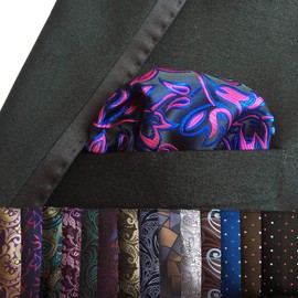 15 Pcs Pocket Squares Sets for Man,Assorted Colors Men Suit Jacket Pocket Square Handkerchiefs Wedding Gift, Multicolor