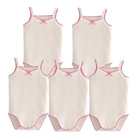 Unisex-Baby Sleeveless Onsies Tank Top Cotton Baby Bodysuit 4-Pack of Cardigan Onsies for Infants (12-18 Months, 5 Pieces Whtie)