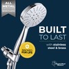 HammerHead Showers® ALL METAL 3-Spray Handheld Shower Head with Long