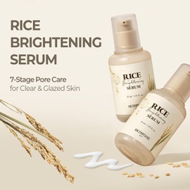 "SKIN FOOD since 1957 "Suero diario de arroz SKINFOOD, esencia facial coreana para el cuidado de la piel para una piel radiante, leche de agua de arroz natural fermentada para el rostro, minimiza lo