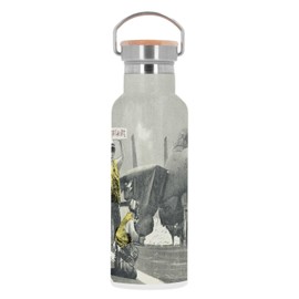 Stainless Steel Water Bottle Thermos Flask – Banksy Aeroplane Fighter F-35 War Street Art – 500 ml