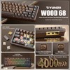 YUNZII WOOD68 65% Wireless Hot Swap RGB Mechanical Keyboard (Wood,