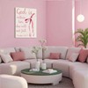 Framed Exquisite Poster, Pink Bow & Inspirational Bible Verse God