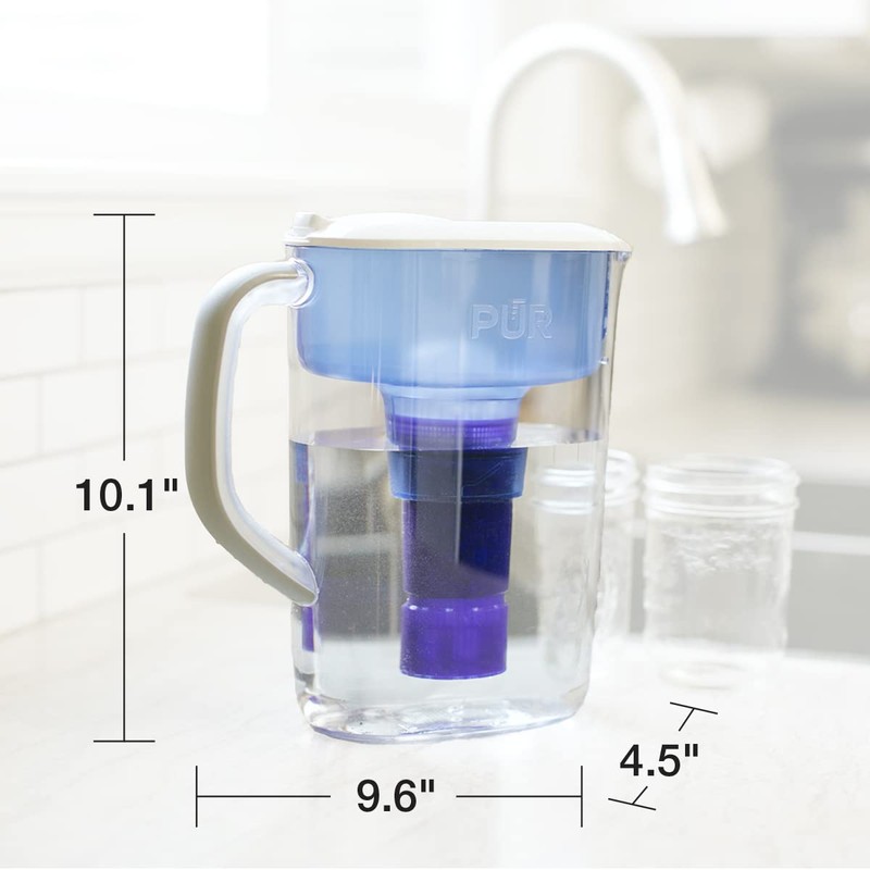 PUR Plus 7-Cup Water Filter Pitcher for Fridge, Cleaner, Great-tasting