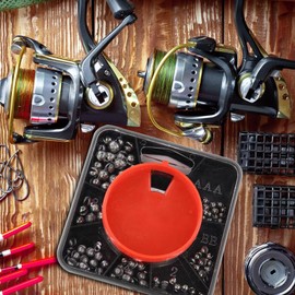 Split Shot Weights Kit - Split Weights Metal Sinkers with Tackle Box | Lightweight Reusable Fishing Assortment for Freshwater, Deep Water Fishing