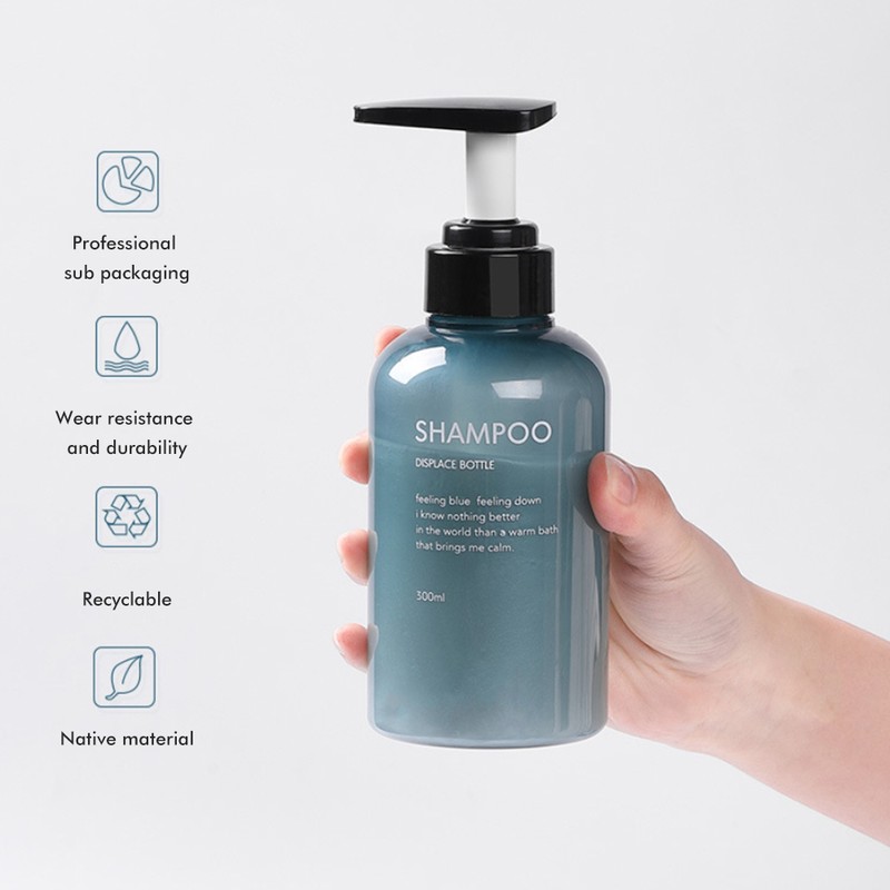 3PCS 300ml/500ml Press Liquid Soap Dispenser Reusable and Refillable Shampoo