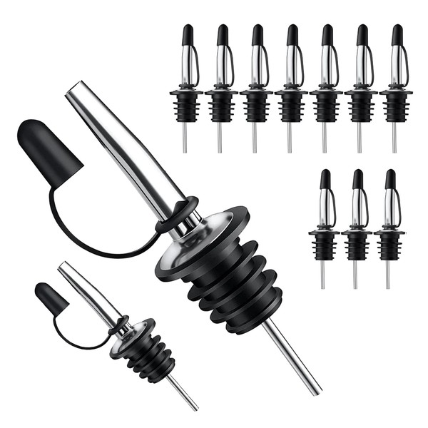 Pafusen 12 Pack Liquor Pour Spout With Dust Caps -