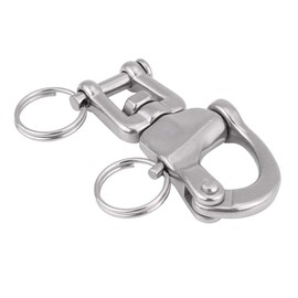 Jaw Swivel Snap Shackle, Quick Release Swivel Jaw Snap Sail Shackle for Sailing Boat Spinnaker Halyard 316 Stainless Steel (70 mm)
