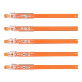 PILOT Frixion Ball Sticks 07 Medium Point Rollerball Pen - Orange (Pack of 5)