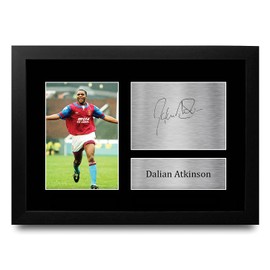 HWC Trading FR A4 Dalian Atkinson Aston Villa Gifts Printed Signed Autograph Picture for Football Fans and Supporters - A4 Framed