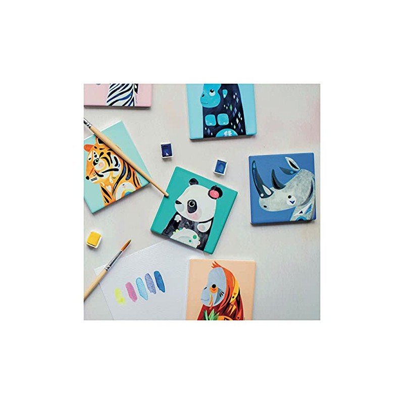 Colourful Coasters with Cork, Designer Pete Cromer, Animal Motif, Ceramic