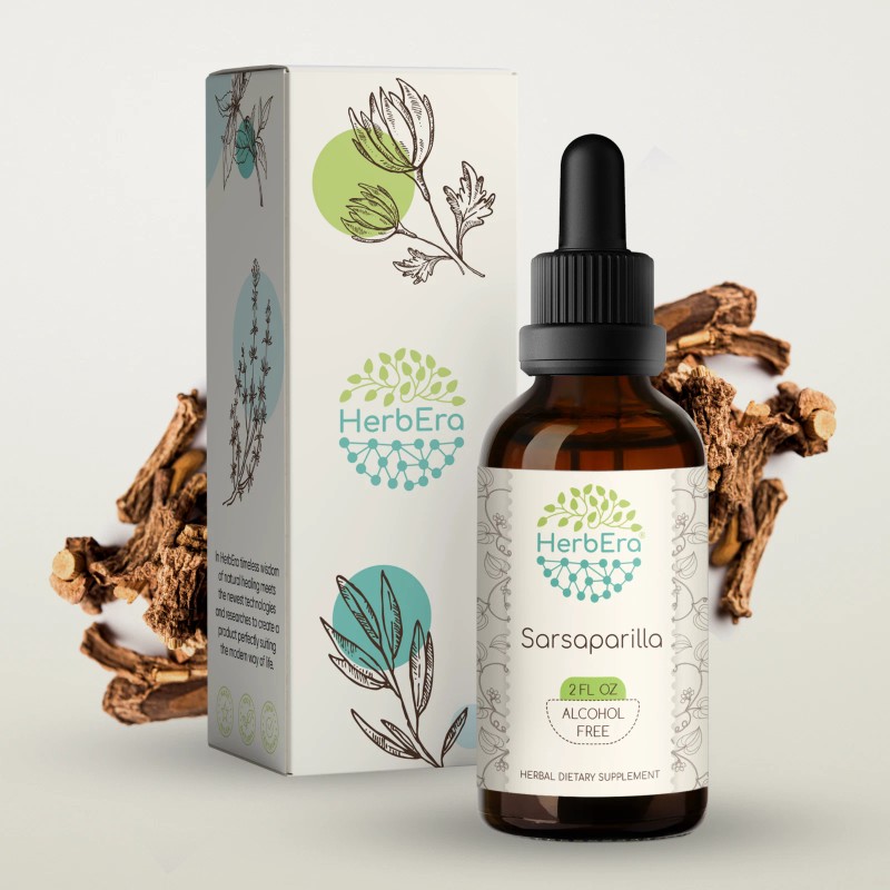 HerbEra Sarsaparilla Alcohol-FREE Tincture Organic (Hemidesmus indicus) - 4 fl