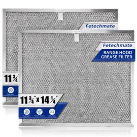 BPS1FA30 99010299 Range Hood Grease Filter by Fetechmate 11-3/4" x 14-1/4" x 3/8" Aluminum Mesh Filter Compatible with B-roan QS1 30" N-utone WS1 QS2 Range Hoods Replace S99010305 AP3378953-2 Pack