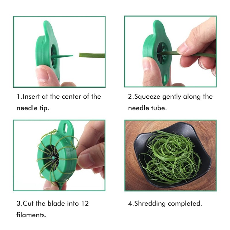 Sharp Onion Slicer, Stainless Steel Spring Onion Cutter with Exclusive
