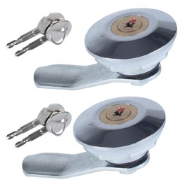 JIQI 2 PCS Electrical Cabinet Tongue Turning Lock with Cross Copper Locks 2 Master Keys, for Enclosures, Cabinet Lock and Information Box