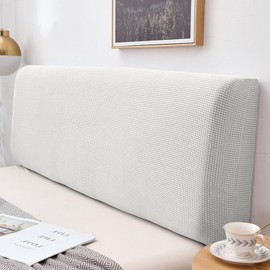 Yidaxing Bed Headboard Cover / Cover, Bed Headboard Covers Stretch Bed Headboard Cover Stretchy Washable Thick All-Inclusive Dustproof Bed Headboard Cover for Bed Head (120-140 cm, Light Grey)