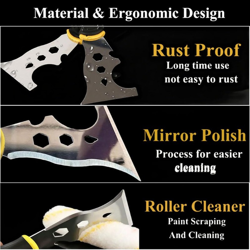 Scraper Tool, Stainless Steel 13-in-1 Painters Tool, Professional Multi Paint