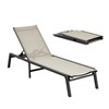 VEVOR Outdoor Chaise Lounge Chair, 400 lbs Weight Capacity, Foldable