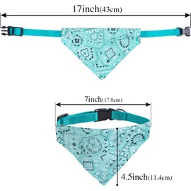 Zhangjunfle Triangle Dog Bandanas Scarf Collar, 6Pcs Triangle Dog Scarf Bandana with Adjustable Buckle, Adjustable Polyester Fabric Dog Scarfs