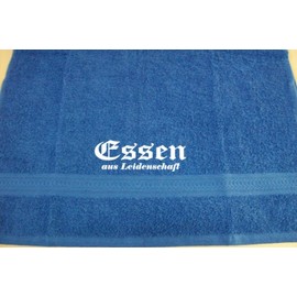 ShirtShop-Saar Essen aus Leidenschaft; Städte Badetuch, Royalblau