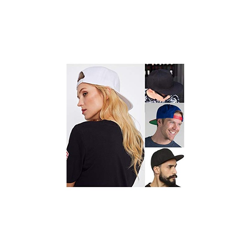 D&I Plain Flat Bill Visor Blank Snapback Hat Cap with