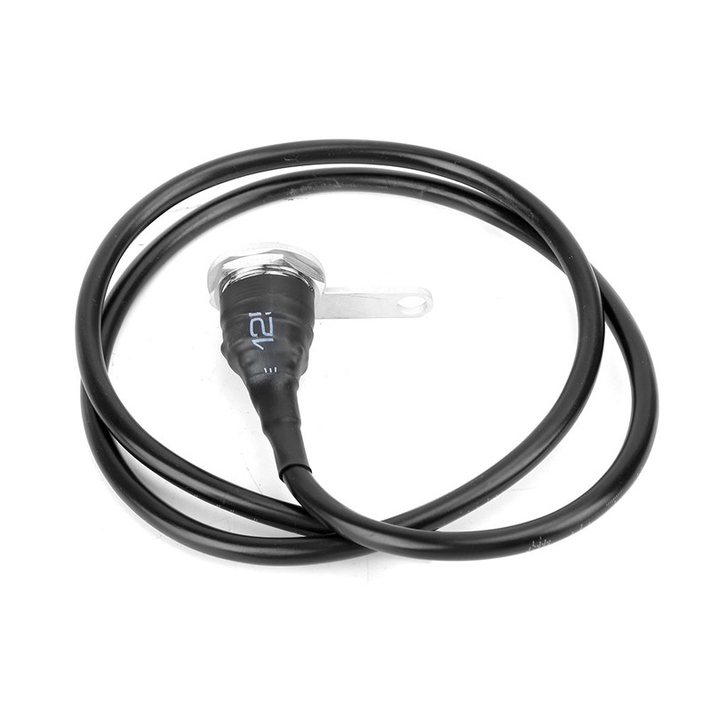 Motorcycle Switch with Button Reset Indicator Light 12V Stainless Steel