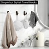 Metaliby 4 Pack Bathroom Hooks for Towels, Oil Rubbed Bronze