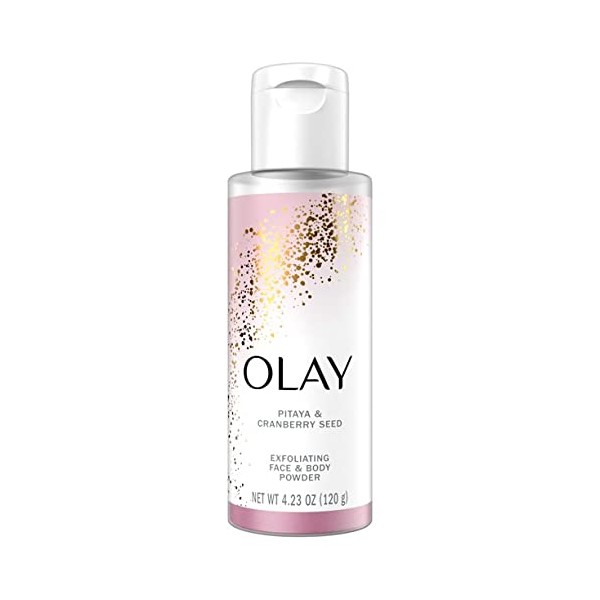 Olay Pitaya & Cranberry Seed Exfoliating Face & Body Powder, 4.23 oz