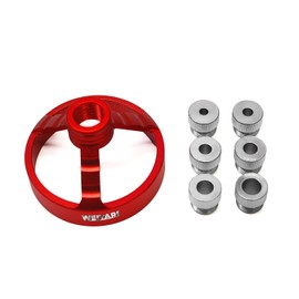 WEITARI Drill Press Guide Jig,6/7/8/9/10mm Drill Bushings Vertical Hole Woodworking for Electric Power Hand Drill (Red)