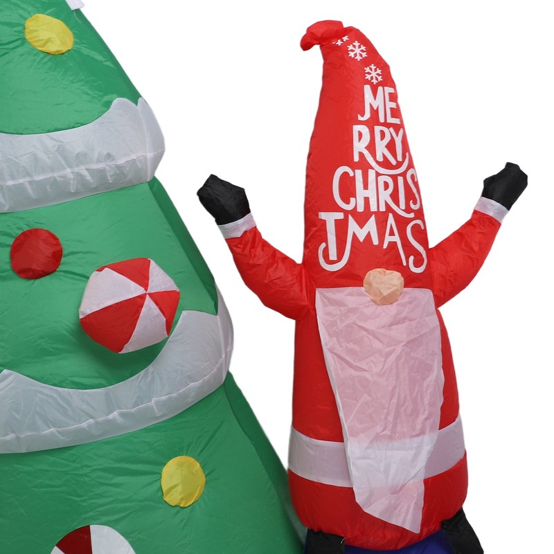 1.8m Dwarf and Christmas Tree Inflatable Decoration IP44 Christmas Outdoor