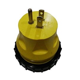 Parkworld 691715 Shore Power Adapter Regular 15A 5-15P Male Plug to Marine 50A SS2-50R Female (Two hots bridged) with Locking Ring