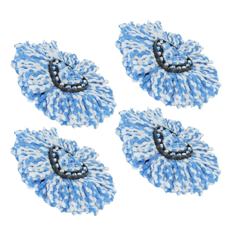 4Pcs Microfiber Rotating Mop Head 360 Spinning Triangular Mop Replacement