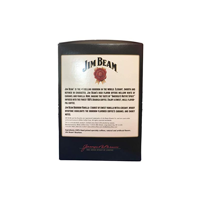Jim Beam Bourbon Vanilla Single Serve Coffee, 18 cups, Keurig