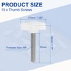 PATIKIL 10 Pcs t Wing Knobs Thumb Screws, M6 x