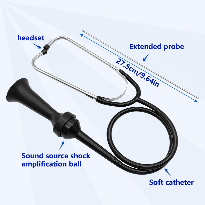 ZKTOOL Mechanics Stethoscope – 3 Piece Automotive Stethoscope Kit Car